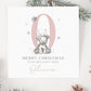 Personalised Girl's Christmas Card, Christmas Card for Daughter, Granddaughter, Sister, Niece, Goddaughter, Pink Reindeer Alphabet