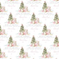 Girl's First Christmas Cute Mouse Gift Wrapping Paper, Personalised Girl's 1st Xmas Wrapping Paper, 1st Xmas Gift Wrap, Pink First Christmas