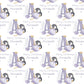 Girl's Christmas Gift Wrapping Paper, Personalised Girl's Penguin Christmas Wrapping Paper for Daughter, Granddaughter, Lilac Xmas Gift Wrap