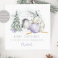 Girl's Christmas Card, Personalised Christmas Card for Daughter, Granddaughter, Sister, Niece, Goddaughter, Little Girl, Lilac Polar Bear