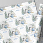 Kids Christmas Gift Wrapping Paper, Personalised Polar Bear Blue Bauble Xmas Wrapping Paper, Cute Xmas Gift Wrap for Little Boy, 1st Xmas