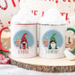 Personalised Christmas Gonk Mug, Red or Green Gonk Mug, Family Xmas Mugs, Couple Xmas Mugs, Christmas Gift for Her for Him, Xmas Eve Box