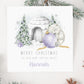 Girl's Christmas Card, Personalised Christmas Card for Daughter, Granddaughter, Sister, Niece, Goddaughter, Little Girl, Lilac Polar Bear