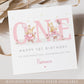 Girl's First Birthday Card, Personalised 1st Birthday Card for Daughter, Granddaughter, Sister, Goddaughter, Niece, Pink Ballerina Bunny