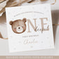 Boy's First Birthday Card, Personalised 1st Birthday Card for Son, Grandson, Nephew, Godson, Special Little Boy, Teddy Bear Onederful Card