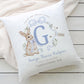 Personalised Christening Gift, Baptism Gift, Christening Keepsake Cushion for Boys, Dedication, Naming Day Gift for Son, Grandson, Godson