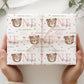 Teddy Bear First Birthday Gift Wrapping Paper, Personalised 1st Birthday Gift Wrap and Card for Daughter, Granddaughter, Niece, Goddaughter