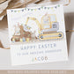 Personalised Digger Easter Card, Personalised Happy Easter Card for Son, Grandson, Great Grandson, Nephew, for Boys, Diggin' Easter Card