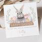 Girl's Easter Card, Personalised Happy Easter Card for Daughter, Granddaughter, Great Granddaughter, Niece, Goddaughter, Easter Bunny Card