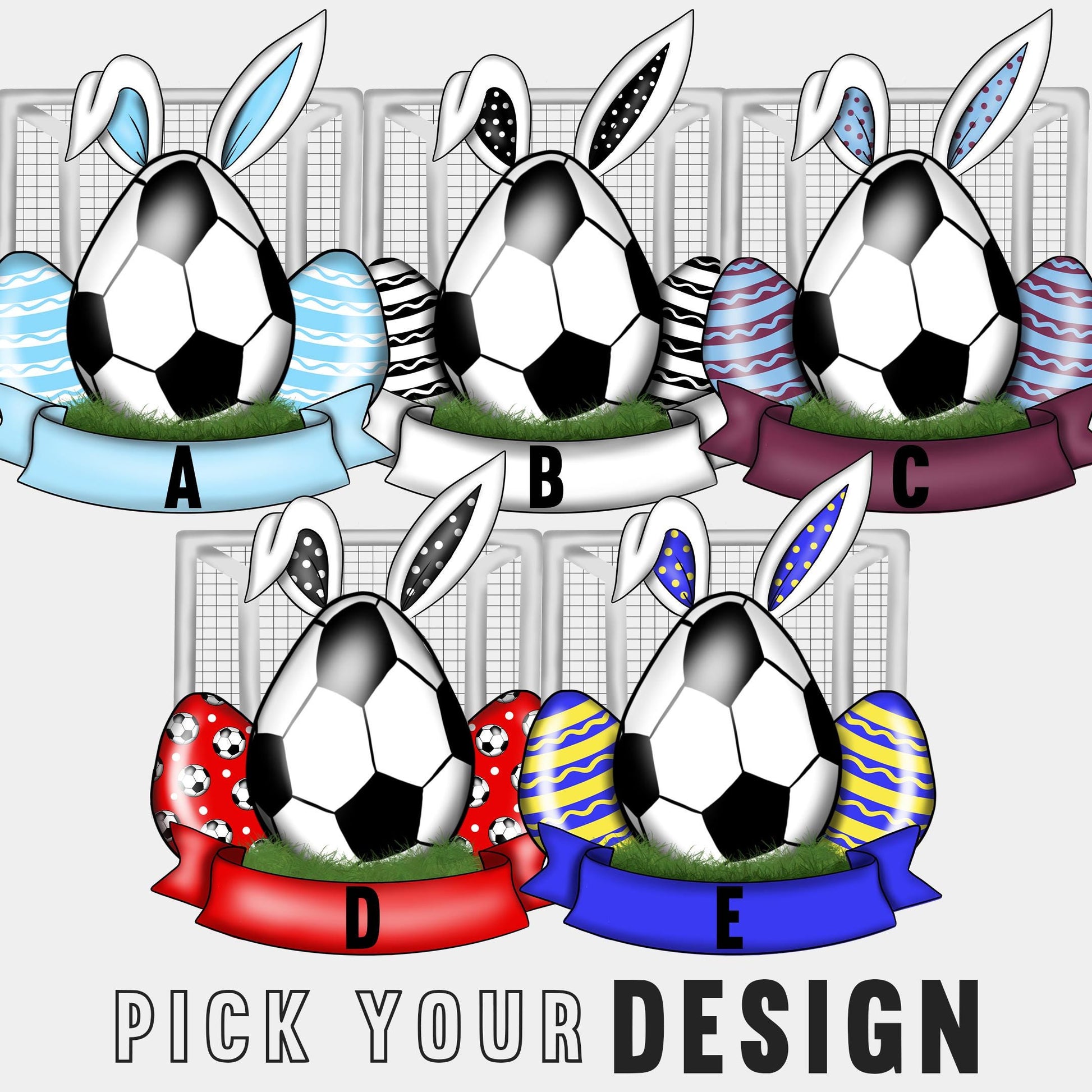Football Easter Gift Wrapping Paper, Personalised Football Easter Gift Wrap for Boys and Girls, Happy Easter Football Bunny Gift Wrap & Card