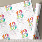 13th Birthday Gift Wrapping Paper for Her, Personalised Happy 13th Birthday Gift Wrap for Daughter, Granddaughter, Niece, Sister, Teenager