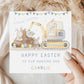 Easter Gift Wrapping Paper, Personalised Digger Easter Gift Wrap for Son, Grandson, Great Grandson, Nephew, Diggin' Easter Gift Wrap & Card