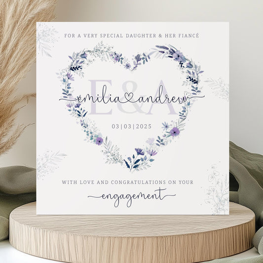 Engagement Card Personalised for a Special Couple, Son & His Fiancée, Daughter and Future Son-in-Law, Any Relation on your Engagement Card