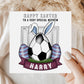 Football Easter Gift Wrapping Paper, Personalised Football Easter Gift Wrap for Boys and Girls, Happy Easter Football Bunny Gift Wrap & Card