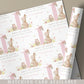 Girl's 1st Easter Gift Wrapping Paper, Personalised for Daughter, Granddaughter, Niece, Girls, Happy First Easter Gift Wrap, Cute Bunny Wrap