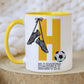 Personalised Football Mug, Football Gift for Boys and Girls, Footballer Mug, Birthday Gift, Stocking Filler, Choice of Design & Mug Colour