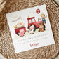 Personalised 1st Birthday Card, Red Tractor Farm Animals 2nd, 3rd, 4th Any Age Birthday Card for Son, Grandson, Nephew, Brother, Boys Girls