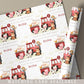 Red Tractor Birthday Gift Wrapping Paper, Personalised 1st, 2nd, 3rd, 4th Any Age Farm Animals Birthday Gift Wrap for Son, Grandson, Nephew