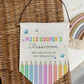 Teacher Thank You Gift, Personalised Classroom Sign, Teacher Door Sign, Hanging Linen Pennant, Thank You Gift for Nursery, Preschool Staff