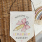 Personalised Teacher Gift, Classroom Sign, Nursery & Preschool Sign, Teacher Door Sign, Hanging Linen Pennant, End of Year Thank You Gift