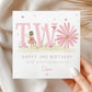 Pink Daisy Birthday Wrapping Paper, Personalised Fairy Gift Wrap for 2 Year Old Girl, for Daughter, Granddaughter, Niece 2nd Birthday Paper