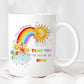 Personalised Teacher Mug, Gift for Teacher, Teaching Assistant, Classroom Assistant, Choice of Mug Colours, Gift for Her, Rainbow Mug Gift
