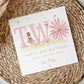 2nd Birthday Card for Girls, Personalised Pink Daisy and Fairy Birthday Card for 2 Year Old, Second Card for Daughter, Granddaughter, Niece