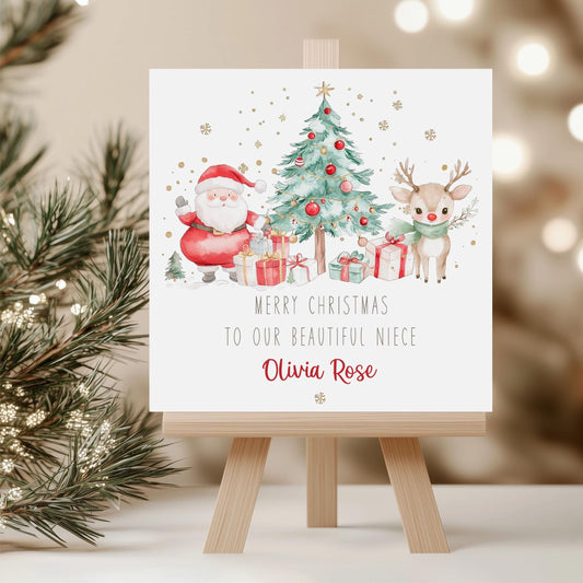 Personalised Girl's Christmas Card
