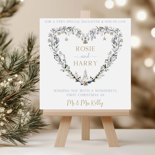 Personalised First Christmas as Mr & Mrs Card