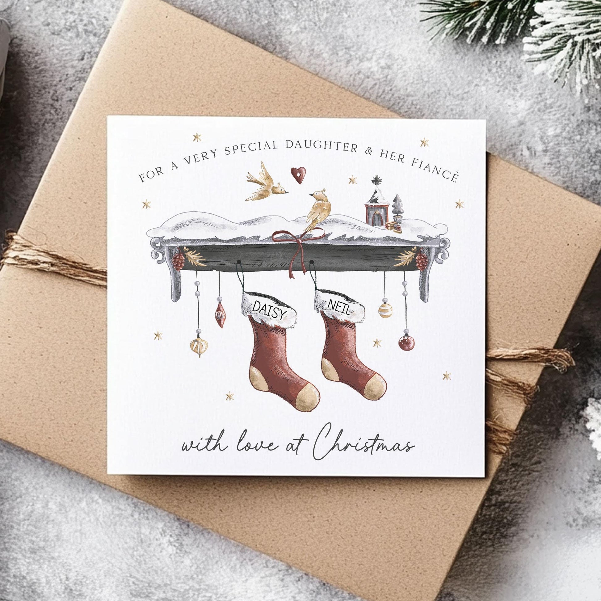 Personalised Christmas Both of You, Couple Chrismtas Card