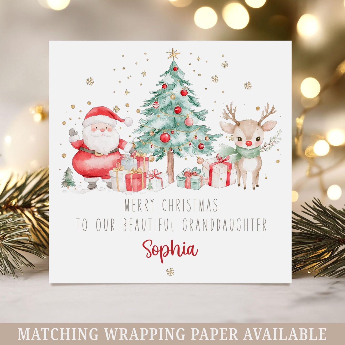 Personalised Girl's Christmas Card