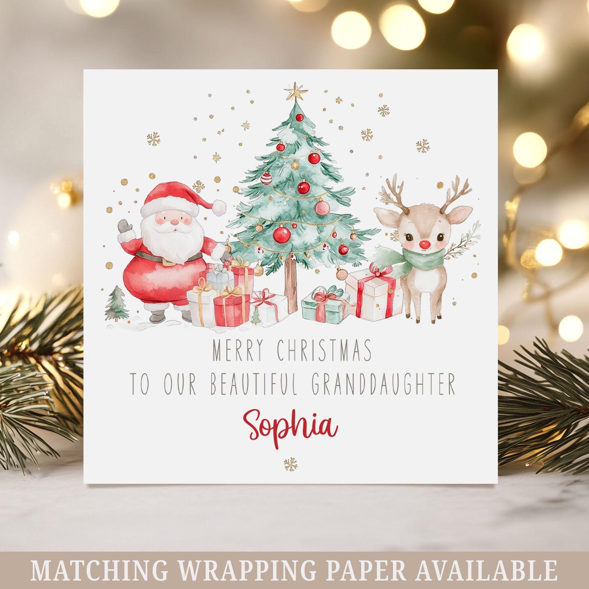 Personalised Girl's Christmas Card