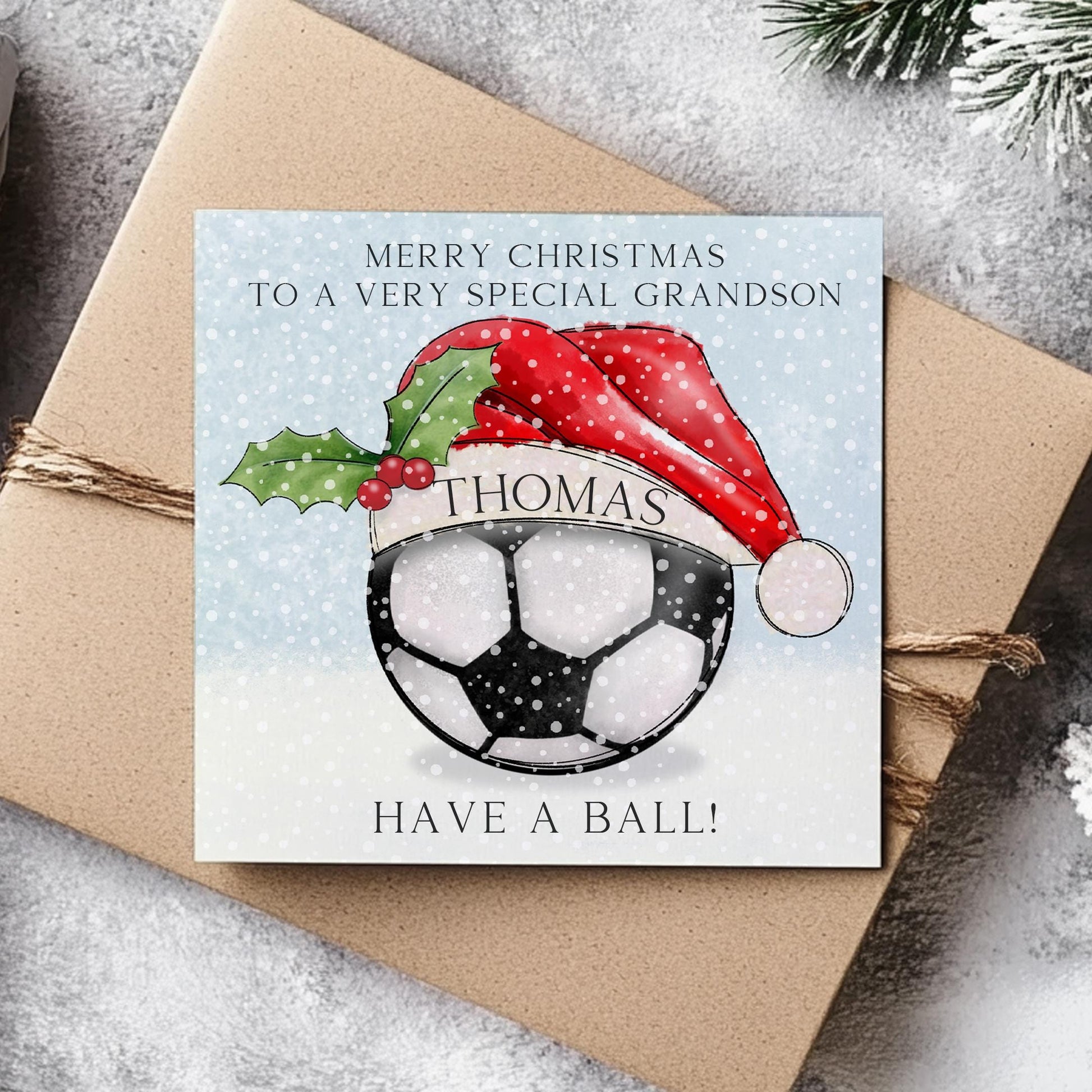 Personalised Christmas Football Gift Wrapping Paper