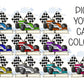 Race Car Birthday Card, Personalised for Son, Daughter, Grandson, Granddaughter, Nephew, Niece, Boys Girls, Motorsport Racing Car 10 Colours