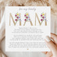 Mother's Day Wrapping Paper, Floral Letters Gift Wrap for Mum, Mam, Mom, Mummy, Mammy