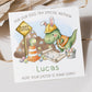 Dinosaur Easter Card for Boys - Grandson, Son, Nephew, Godson - Fun Dino Egg Hunt Easter Cards