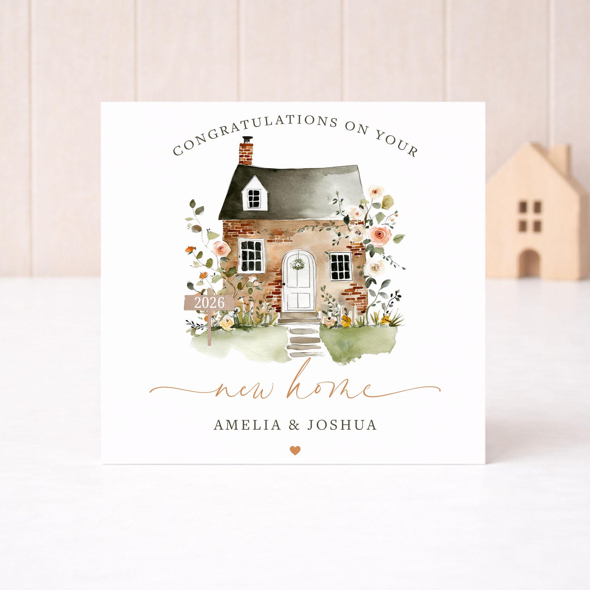 Personalised New Home Card, First Home, Housewarming Gift for Family or Couple
